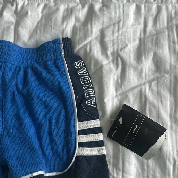 New Adidas babies Blue Athletic Shorts sz 6 months - Picture 2 of 4